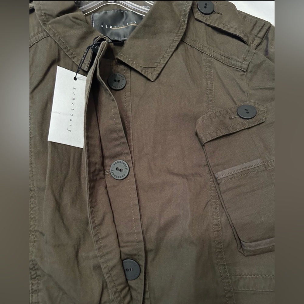 Sanctuary Army Green Military Jacket Size Small New - Picture 7 of 10